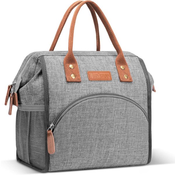 10L Wide Open Nylon Insulated Lunch Cooler Tote Bag w/Handle