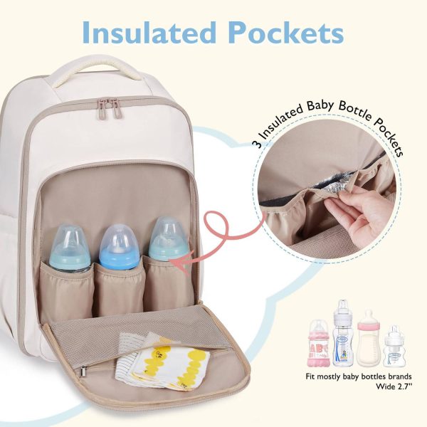Baby Oxford Diaper Backpack w/ 3 Insulated Pockets