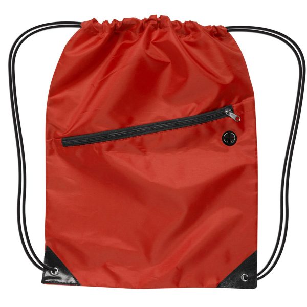 420D Oxford Drawstring Backpack With Front Pocket