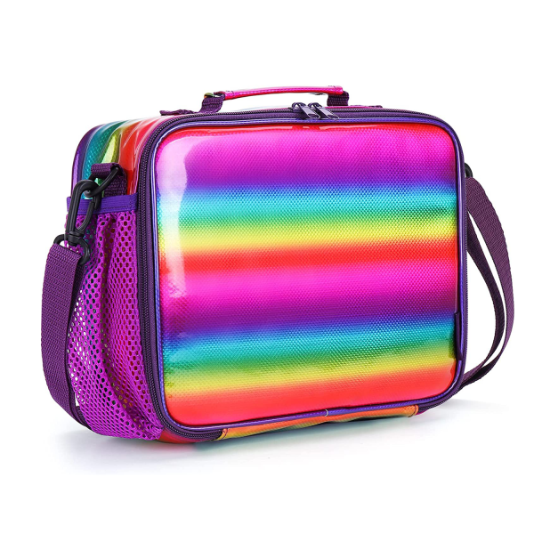 Kids 5L Insulated Polyester Lunch Bag w/ Bottle Holder