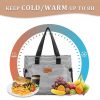 9L Oxford Insulated Cooler Lunch Bag w/ Pockets for Office