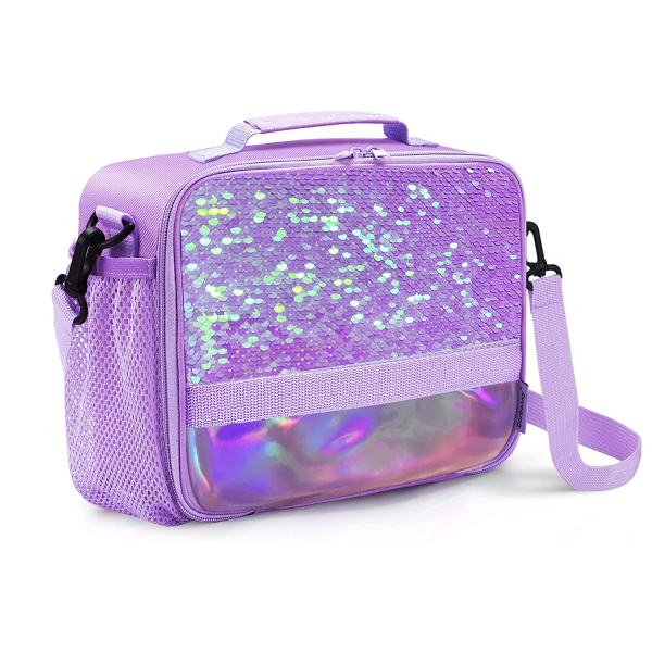 Kids 5L Insulated Polyester Lunch Bag w/ Bottle Holder