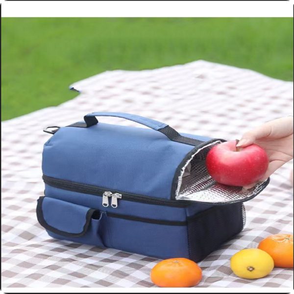 9L Double Decker Oxford Insulated Cooler Lunch Bag