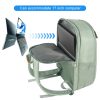 Double Zipper Nylon Backpack w/ USB Port