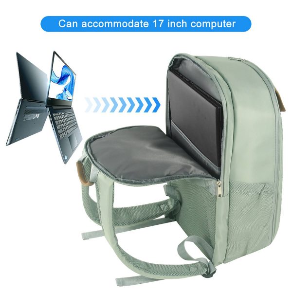 Double Zipper Nylon Backpack w/ USB Port
