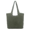 Handwoven Paper Rope Beach Tote Bag w/ Polyester Lining