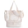 14L Cooler Compartment Nylon Mesh Beach Tote Bag