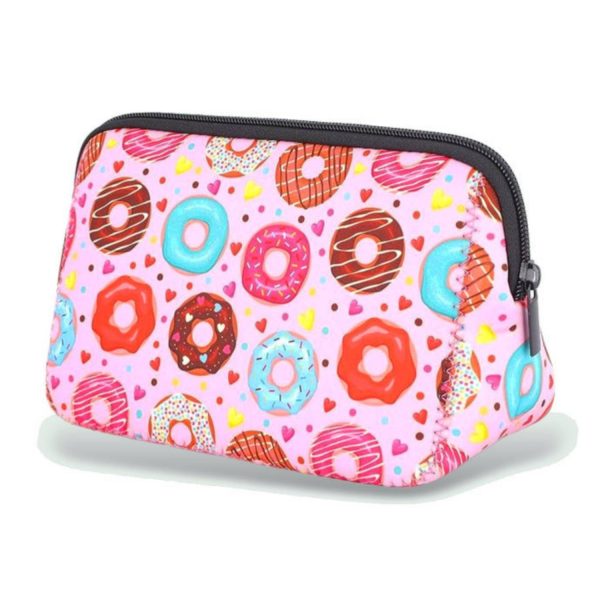 Waterproof Nylon Cosmetic Bag w/ Zipper