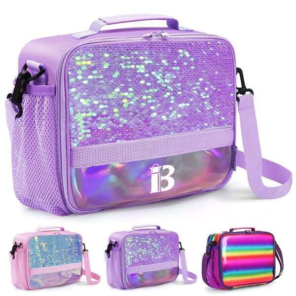 Kids 5L Insulated Polyester Lunch Bag w/ Bottle Holder