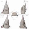 Vintage PU Sling Bag w/ Adjustable Strap