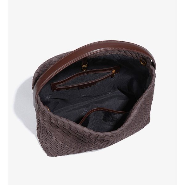 Vintage PU Leather Tote Bag w/ Detachable Strap