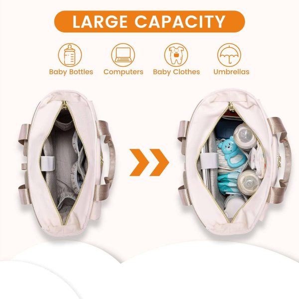 Polyester Diaper Backpack w/ Insulated Pockets Changing Pad