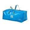 76L Portable PE Laminated Zipper Woven Storage Bag
