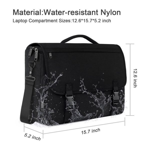 15.6 inch Waterproof Nylon Laptop Messenger Bag