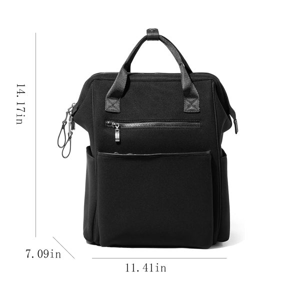 Large Capacity Polyester RFID Laptop Backpack w/ Handle
