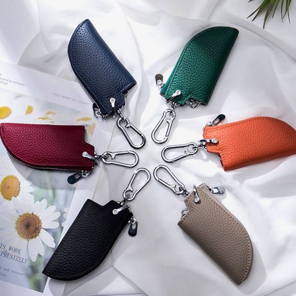 cowhide waist-hanging car key case