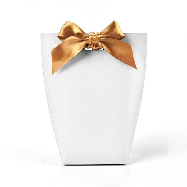 Small Foldable Portable Gift Paper Bag W/ Webbing
