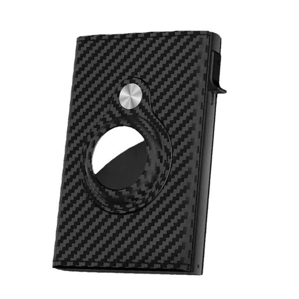 Carbon Fiber RFID Blocking Trifold Wallet w/ Tracker Slot