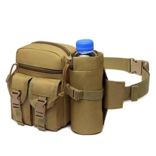 Outdoor Tactical Waist Slip Pack With Water Bottle Holder