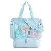 14L Cooler Compartment Nylon Mesh Beach Tote Bag
