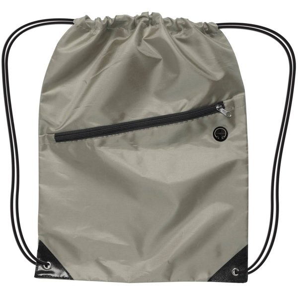 420D Oxford Drawstring Backpack With Front Pocket