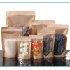 Single Side Clear Kraft Paper Zip Lock Bag