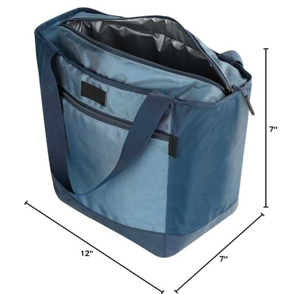 18L Oxford Insulated Tote Bag w/ Zipper for Outdoor Picnics