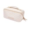 Large Capacity PU Leather Travel Cosmetic Bag w/ Compartment