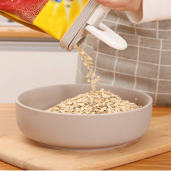 Multifunctional Double opening discharge nozzle sealing clip