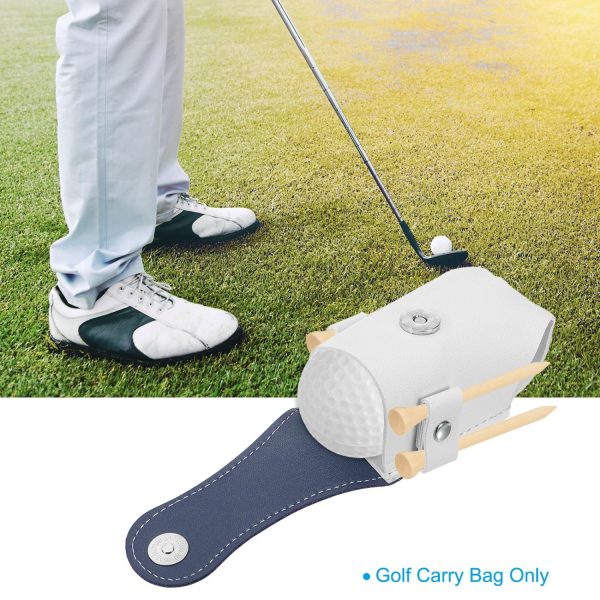 PU Leather Golf Ball Waist Bag w/ Buckle