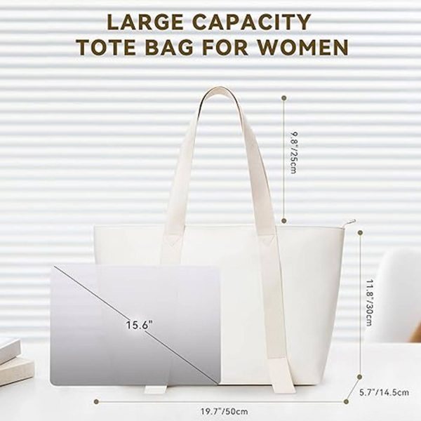 Large Capacity Nylon Tote Bag w/ Zipper Pocket