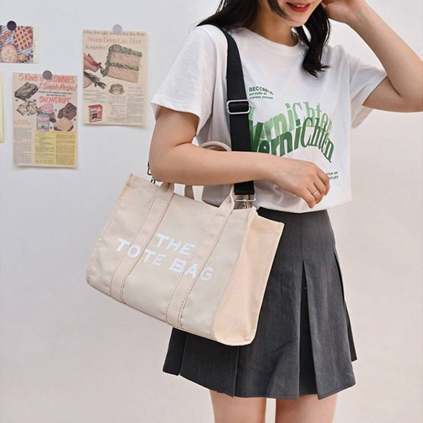 Canvas Tote Bag With Zipper Pocket
