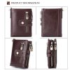 Men's Genuine Leather Slim Zip Wallet