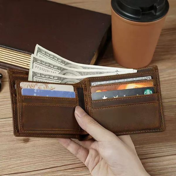 Genuine Leather RFID Blocking Bifold Wallet