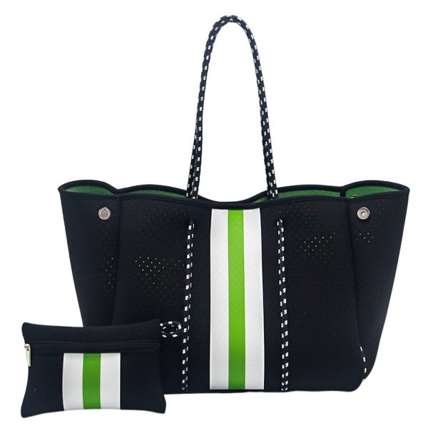 Women's Neoprene Tote Bag w/ Pocket for Beach Travel