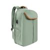 Double Zipper Nylon Backpack w/ USB Port