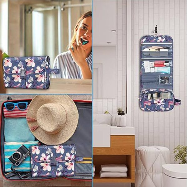 Portable Hanging Toiletry Bag for Travel Makeup & Wash