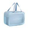 Waterproof Frosted PVC Toiletry Bag w/ Double Layer Design