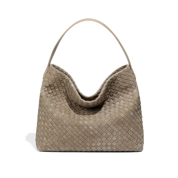 Vintage PU Leather Tote Bag w/ Detachable Strap