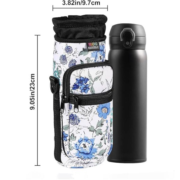 40oz Neoprene Water Bottle Carrier Bag w/ Phone Pocket