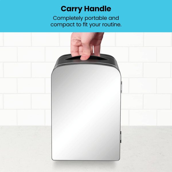 4L Portable Mini Mirrored Multi-Function Fridge