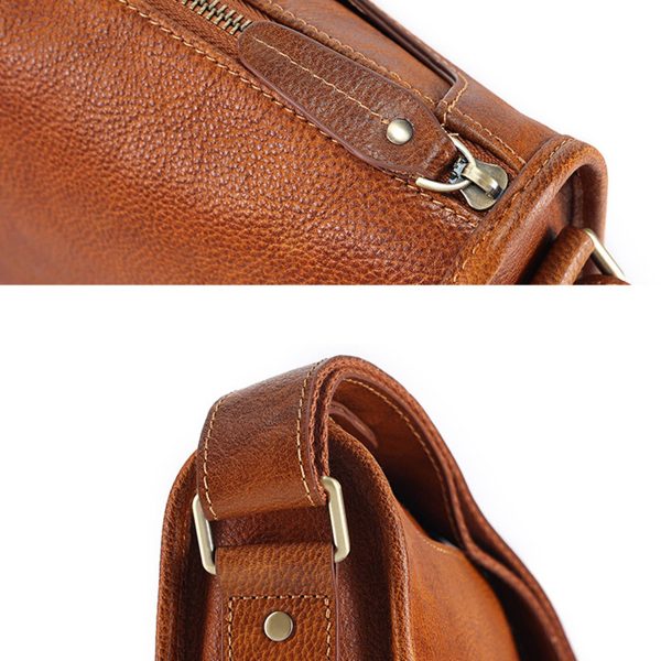 Premium Leather Messenger Tote Bag for Men