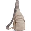 Adjustable Strap PU Leather Crossbody Chest Bag daily