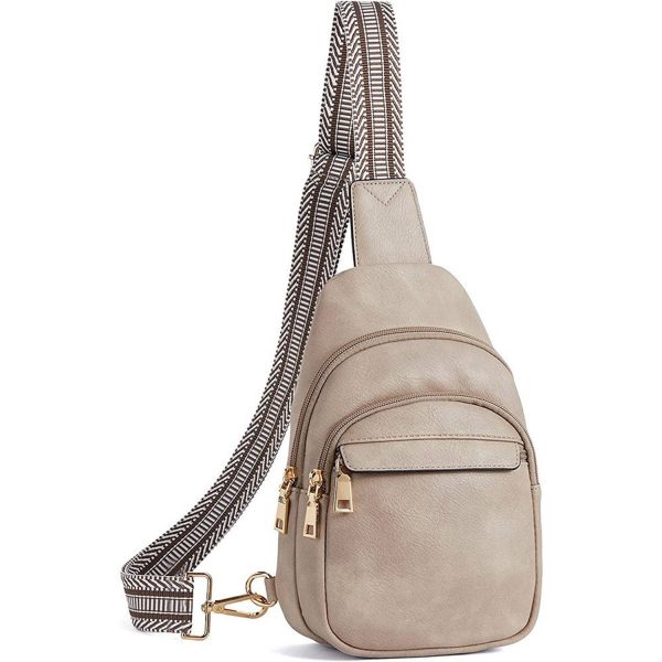 Adjustable Strap PU Leather Crossbody Chest Bag daily