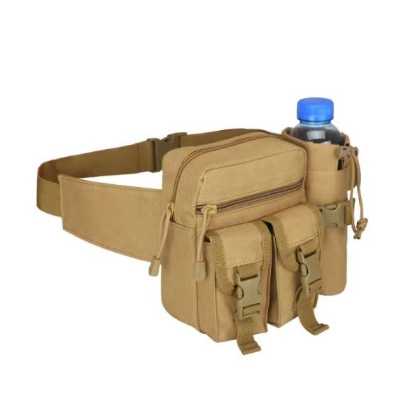 Outdoor Tactical Waist Slip Pack With Water Bottle Holder