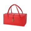 PU Leather Wine Gift Tote Bag w/ Pendant