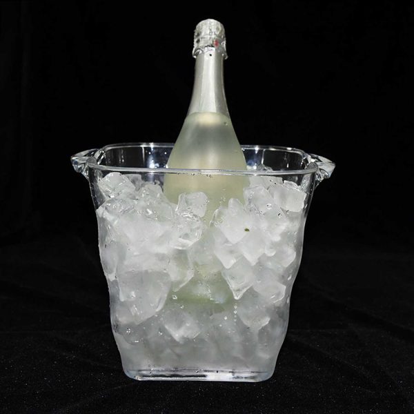 Double-Handle Wine/Champagne Cooler PS Plastic Ice Bucket