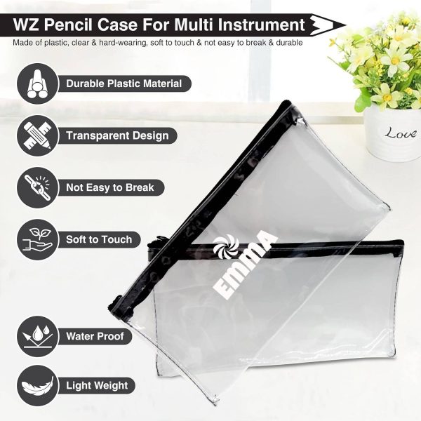 Transparent PVC Pencil Cases w/ Zipper
