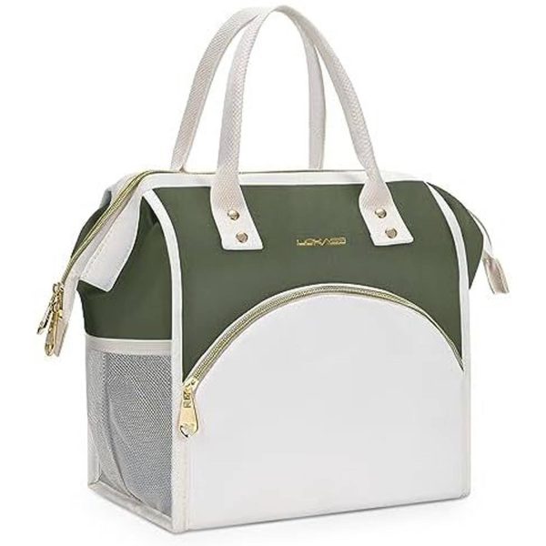 10L Wide Open Nylon Insulated Lunch Cooler Tote Bag w/Handle