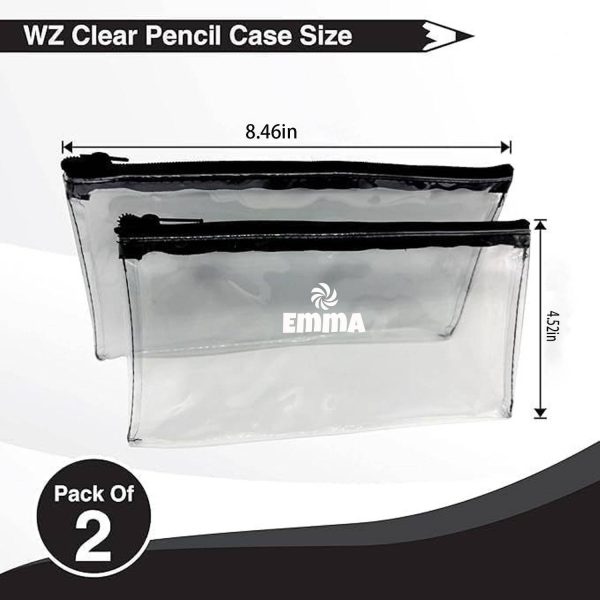 Transparent PVC Pencil Cases w/ Zipper